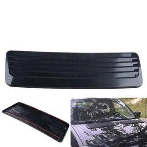 Car Bonnet Louver Hood Air Vent Grille Panel Scoop Louver Carbon Fiber Universal - Picture 1 of 9
