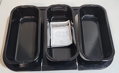Panelas de inserção para forno de torrador GE 3 - Frigideiras para servir buffet serve para todos os fornos de torrador de 18 qt - Imagem 1 de 4