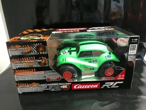 Carrera - Rc Volkswagen Beetle Green COCCINELLE 1/18e TELECOMMANDEE - Photo 1/8