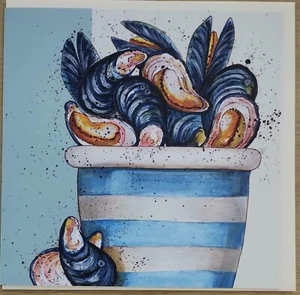 Biglietto Auguri Compleanno Emma Ball Pot Of Cozze di Caroline Cleave Fish CA20 - Foto 1 di 2