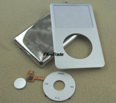 Silver Faceplate Housing Case Cover Clickwheel Button for iPod 7th Classic 160GB - Image 1 of 2