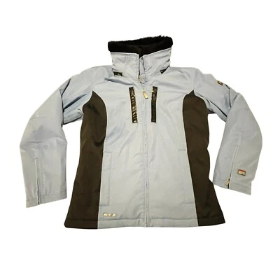 Spyder Ski Jacket Women 8 Blue XTL 10000 Thinsulate Removable Collar Hidden Hood - Image 1 of 4