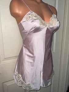 Vintage 1980's Sexy Lavender Teddy One-Piece Lingerie by Vanity Fair Sz 32-34 - Picture 1 of 5