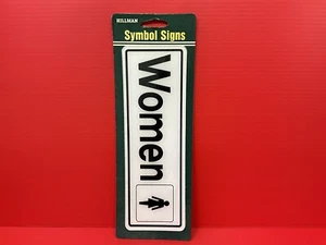 Hillman Damen - weiß-n-schwarz Symbol 3x9 Schild #839860 - Bild 1 von 2