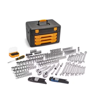 GEARWRENCH 1/4 In., 3/8 In. and 1/2 In. Drive Sae/Metric Mechanics Tool Set in 3 - Picture 1 of 11