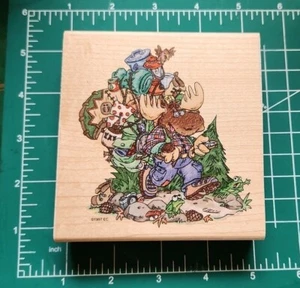 Stampendous Rubber Stamp Moose Creek- CAMPING IS... Fathers Day! " NEW B9 - Picture 1 of 6