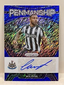 2023-24 Panini Prizm Blue Shimmer Penmanship Callum Wilson AUTO #P-CW - Picture 1 of 3