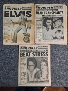 Lot of 3 National Enquirer Magazines Newspapers 1978/1979 Elvis - Picture 1 of 9