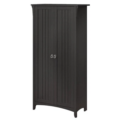 Bush Furniture Salinas Tall Storage Cabinet with Doors in Vintage Black - Image 1 of 4