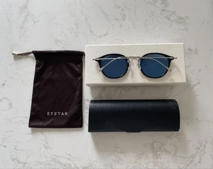 Eyevan Beret DN Sunglasses Dark Navy Ti Frame Used - Picture 1 of 4