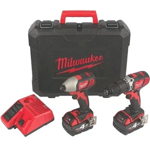Milwaukee M18 BPP2Q-402C Twin Pack Combi Drill Impact Driver Set - Picture 1 of 7