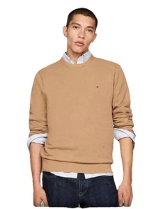 Tommy Hilfiger Herren Essential Crew Next Pullover Gr. L hellbraun - Bild 1 von 7