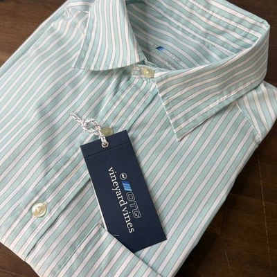Vineyard Vines Mens On The Go Performance Shirt XS Striped Short Sleeve - Image 1 of 4