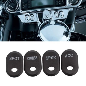 4pcs Inner Fairing Switch Panel Dash Button Cap For Harley Electra Glide FLHTCU - Picture 1 of 12