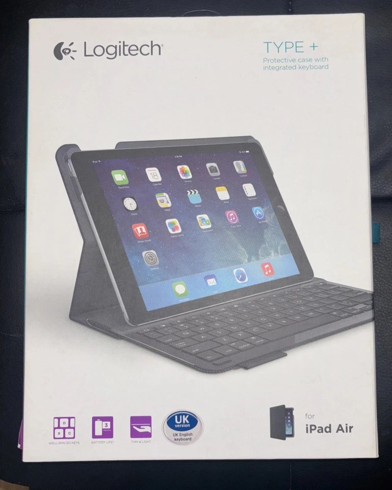 Logitech Type + Keyboard Case iPad Air, 820-006914, 2 keys missing - Image 1 of 4