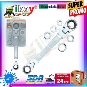 Chiave a cricchetto 7in1 con set adattatore SW 8 – 19 mm - Foto 1 di 1