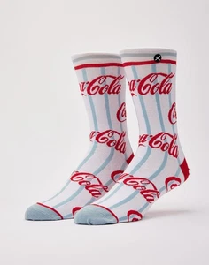Calcetines Odd Sox Coca Cola Soda Rayas Para Hombre Talla Única Blanco Rojo Novedad 8-12 - Imagen 1 de 1