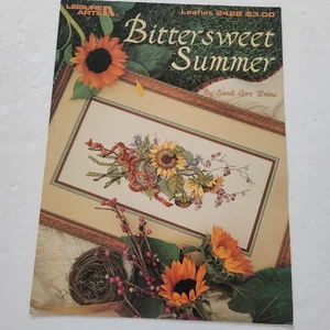 Bittersweet Summer Cross Stitch Pattern Leaflet 2428 Leisure Arts Sunflowers - Picture 1 of 2