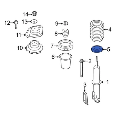 For Mini Cooper 2007-2015 Mini 33506772790 Rear Lower Coil Spring Insulator Foto 1 de 4