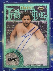 2024 Topps Finest UFC Tai Tuivasa Intimidators On Card Auto Aqua Glitter - Picture 1 of 2
