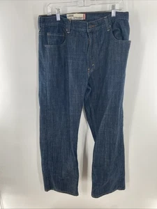 Levis 569 Jeans Mens 34x30 Loose Fit Baggy Skater Dark Wash Denim Faded Casual - Picture 1 of 4