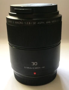 Panasonic Lumix G Macro 30mm f/2.8 Asph. Mega O.I.S. Lens - Picture 1 of 8
