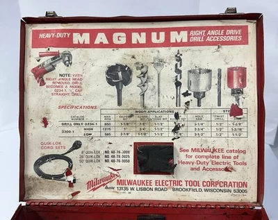 Milwaukee 1/2" right angle Holeshooter drill, with drill bits. As you could see - Image 1 of 4