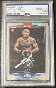 Joshua “The Fearless” Van Signed Topps Chrome Rookie Card. RC. PSA COA. MMA. UFC - Picture 1 of 2