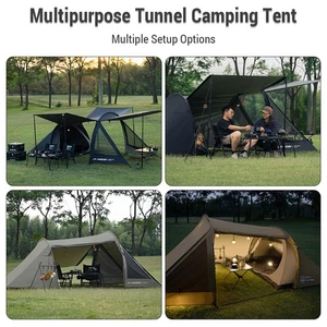 Motorcycle Camping Tunnel Tent 2 Room Tents For Camping Waterproof And UV JLFE - Picture 1 of 12