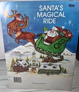 LANDOLL'S VTG 1989 XMAS Santa’s Magical Ride COLORBOOK Unused & 1994 MERRY XMAS - Picture 1 of 15