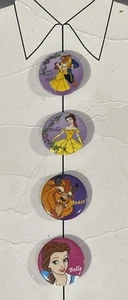 Vintage Disneys Beauty And The Beast Button Covers 4 New In Package - Picture 1 of 5