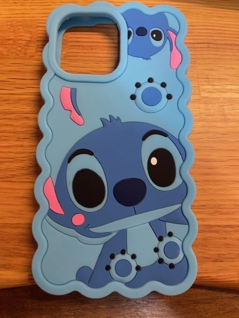Funda protectora 3D de silicona azul para teléfono Lilo & Stitch iPhone 12 y 13 Pro Max Foto 1 de 1