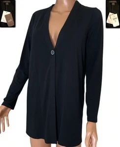 Nuovo con etichetta! J JILL WEAREVER COLLECTION CARDIGAN NERO SINGOLO BOTTONE CAMICIA GIACCA TOP 4X - Foto 1 di 18