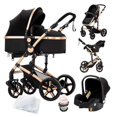 Combi Pram 3 IN 1 Carrycot Car Seat Pram Canopy XXL Bassinet - Image 1 of 4