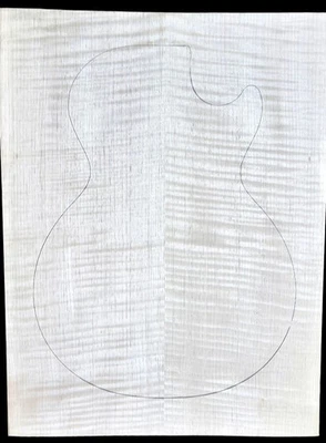Figured 3a curly maple droptop glued guitar top - Image 1 of 4