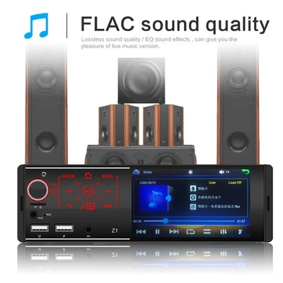  Farbbildschirm, 12 V Auto-FM-Backup-Kamera-Display, Dual-USB-AUX-In, kabelloser - Bild 1 von 4