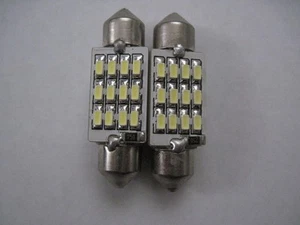 2 pc canbus error free 12-3014smd super bright 2W 6418 36mm led heatsink White - Bild 1 von 10