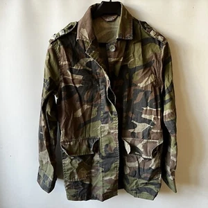 WM With Me Combat Jacket Shirt Camouflage Camo Jacket Shirt Khaki UK 8 - Picture 1 of 8