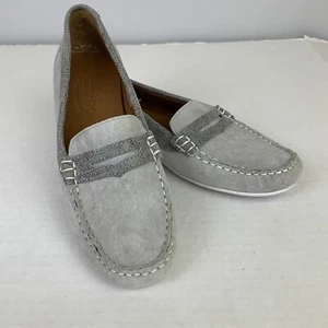 Mocasines sin cordones SEBAGO para mujer talla 8 gris lucerna de gamuza LIMPIOS - Imagen 1 de 8