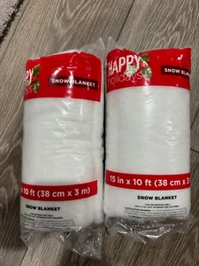 Happy Holidays Snow Blanket 15" x 10' - Lot of 2 NEW! - Picture 1 of 1