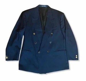 ENRICO CELLI Men Double Breasted Suit Blazer Size 42R or EU 52R - Picture 1 of 4