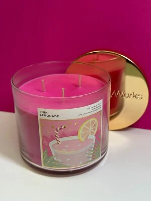 Bath & Body Works ~ "PINK LEMONADE"  3 Wick Scented Candle 14.5 oz - Image 1 of 3