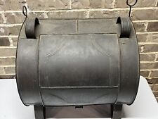 Antique 1800’s Primitive Tin Reflector Oven Roaster Sits in Front of Fireplace