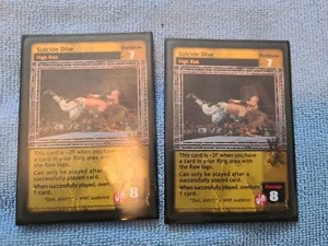 WWE/WWF RAW DEAL CCG 2x Suicide Dive RARE High Risk Set #3/172 V11 - Picture 1 of 3