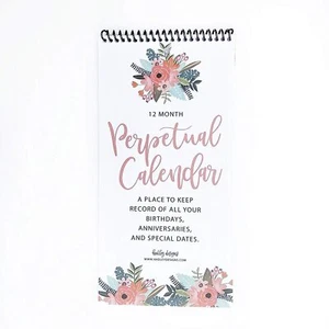 Libro Calendario Floral Perpetuo Cumpleaños, Aniversario, Recordatorio de Eventos Especiales... - Imagen 1 de 5