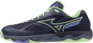 MIZUNO Table Tennis Shoes WAVE MEDAL 7 Navy Lime Purple 81GA2315 US6.5(24.5cm)