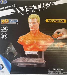 DC Comics Justice League AQUAMAN 3D Puzzle - 72 piece Jigsaw - GIFT NEW UK Clear - Picture 1 of 3