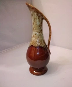 Braune Tropfvase Made in USA Mid Century - Bild 1 von 6