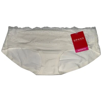 Spanx Panty Hipster Lace Waist Smooth Soft Microfiber Undie-Tectable FP2215 HTF - Image 1 of 4
