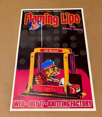 2002 Flaming Lips Poster 7/17/02 Knitting Factory Hollywood Darren Grealish S/N - Image 1 of 4